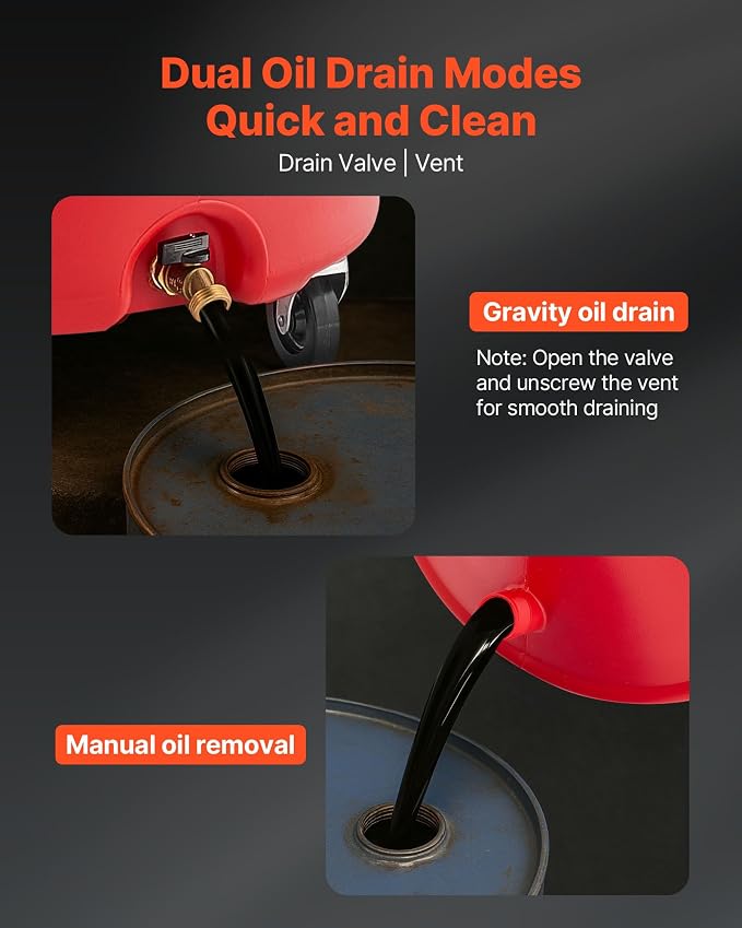VEVOR 18 Gallon Waste Oil Drain Tank, Industrial Fluid Drain Tank - Image 5