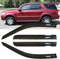 4pcs Outside Mount Style Window Rain Guards Durable Side Wind Deflectors Dark by Deebior