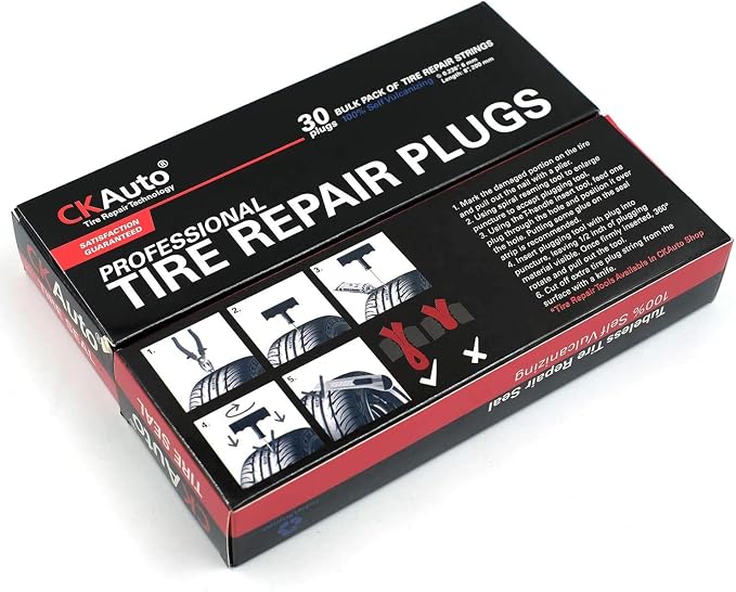 CKAuto 30pcs 8" Brown Tire Repair Strings, Automotive Tool Tire Repair Plugs - Image 6