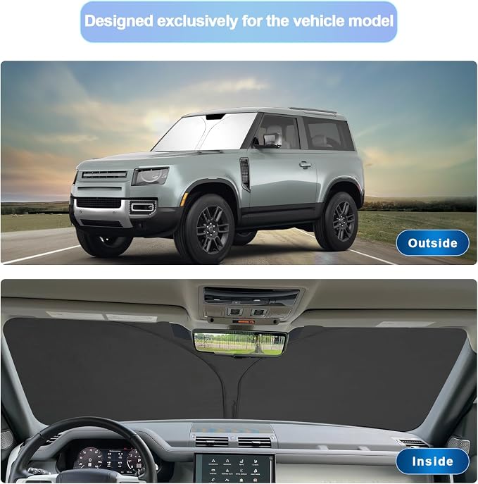 SXCY for 2020-2023 2024 Land Rover Defender Windshield Sunshade 2022-2024 - Image 2