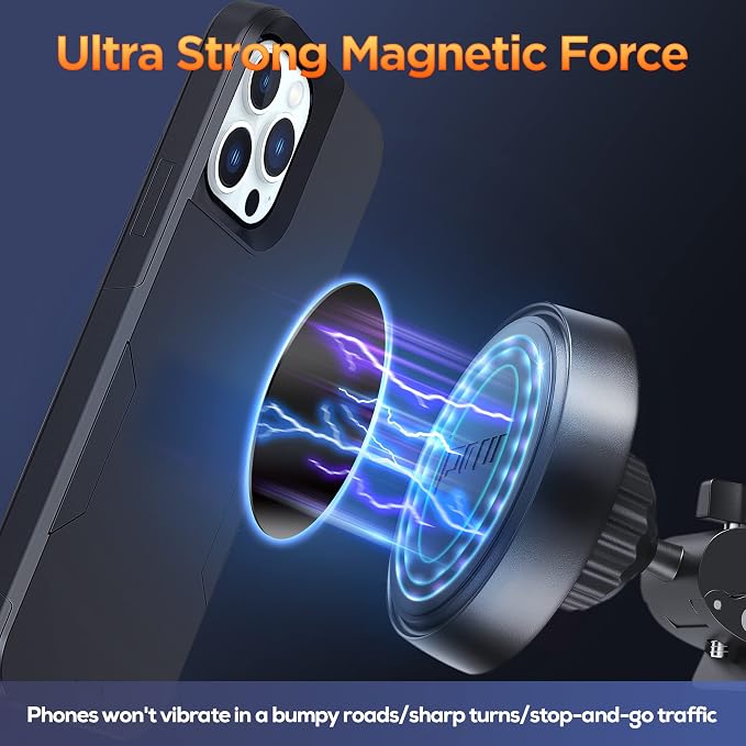 IPOW Magnetic Phone Holder for Car, Strongest Magnet Power Cell Phone Mount for - Image 2