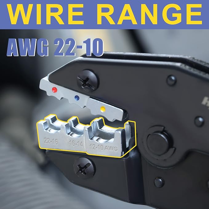 haisstronica Crimping Tool for Insulated Electrical Wire Connectors-AWG 22-10 - Image 4