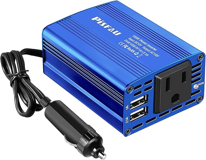 150W Car Power Inverter DC 12V to 110V AC Converter by PiSFAU