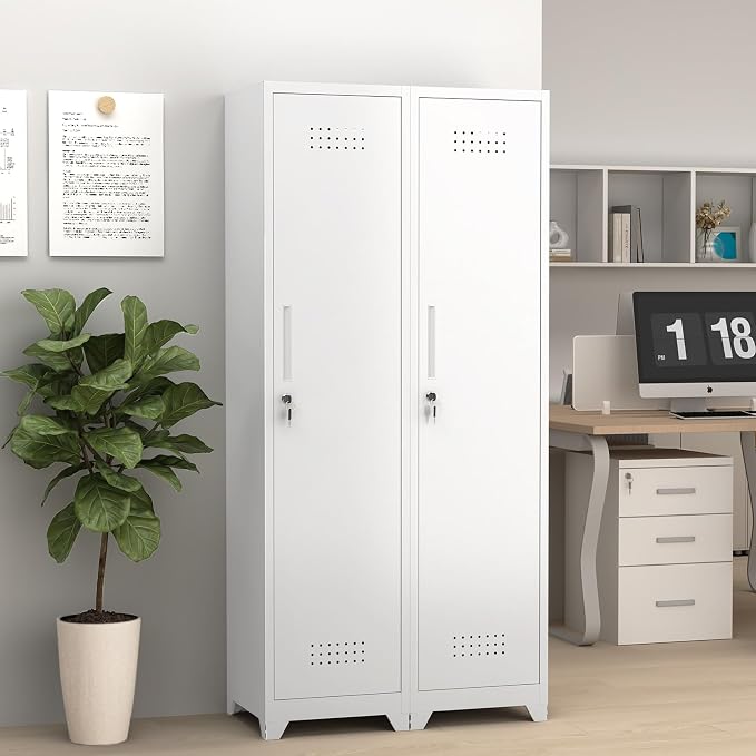 GREATMEET Slim Broom Closet Storage Cabinet, Narrow Utility Closet, Utility - Image 4
