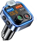 LENCENT FM Transmitter in-Car Adapter, Type-C PD 20W+ QC3.0 Fast USB Charger by LENCENT