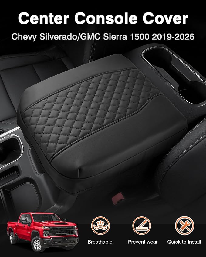 Shademax Center Console Cover for Chevy Silverado/GMC Sierra 1500 2019-2025 2026 - Image 2