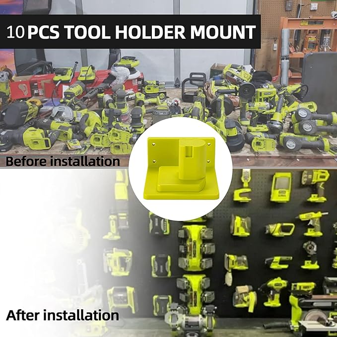 10 Pack Tool Holder Wall Mount Portable Compatible - Image 5