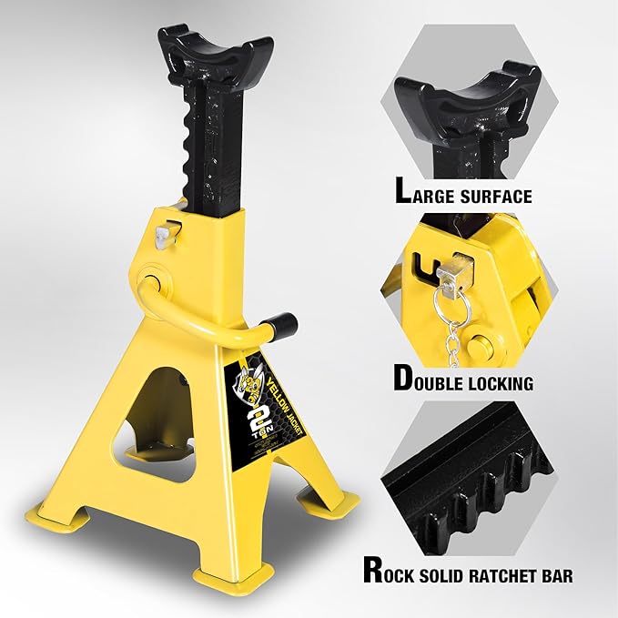 YELLOW JACKET 2 Ton Jack Stands - Image 3