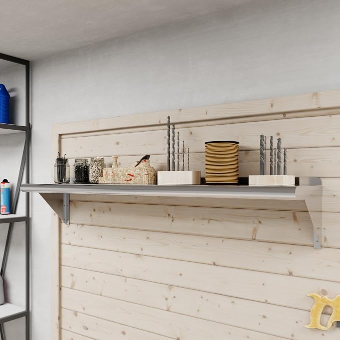 AmGood 48" Long X 10" Deep Stainless Steel Wall Shelf | NSF Certified | - Image 6