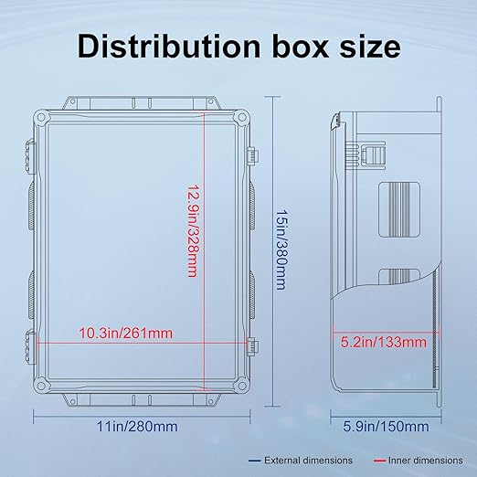 Outdoor Electrical Junction Box, ABS Water Resistant Enclosure - Image 7