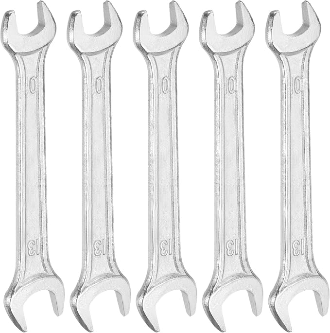 HARFINGTON 5pcs Double Open End Wrench 10mm x 12mm Metric 15 Degree Offset by HARFINGTON