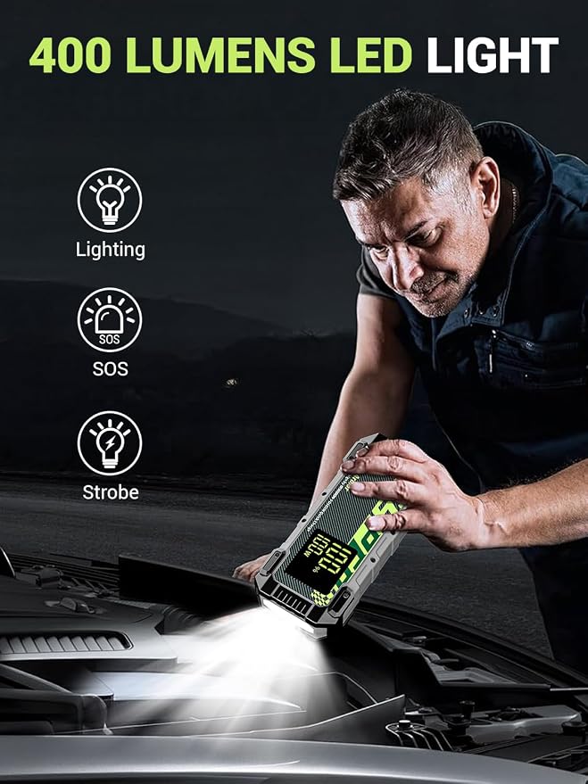YESPER 3000A Jump Starter, 12V Car Battery Jump Starter - Image 7