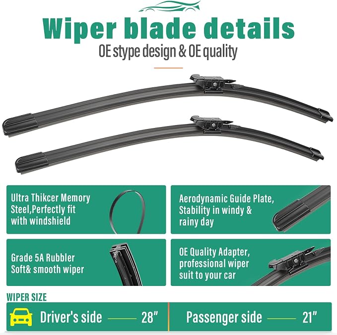 28" 21" 12" Windshield Wiper Blades Replacement - Image 3