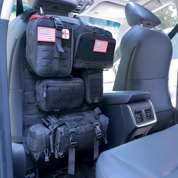 Universal Tactical Seat ​Back Organizer Vehicle Molle Panel Organizer Storage - Image 6