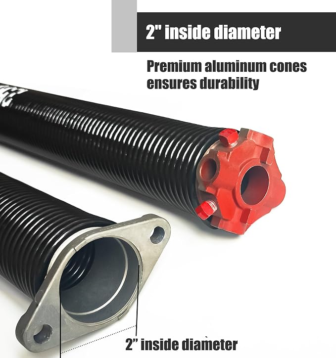 Garage Door Torsion Spring Set, Pair of 2" Electrophoresis Coated Garage Door - Image 4