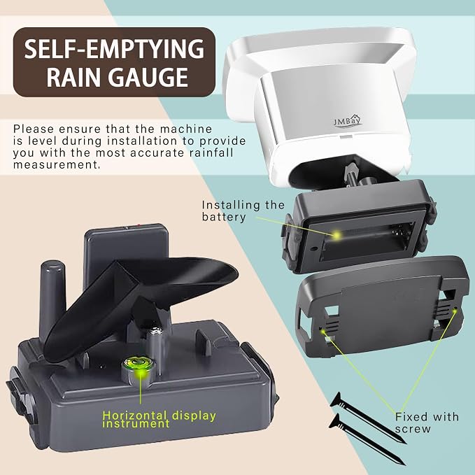 Wireless Rain Gauge Outdoor, Digital Rain Gauge Outdoors Best Rated - Image 4
