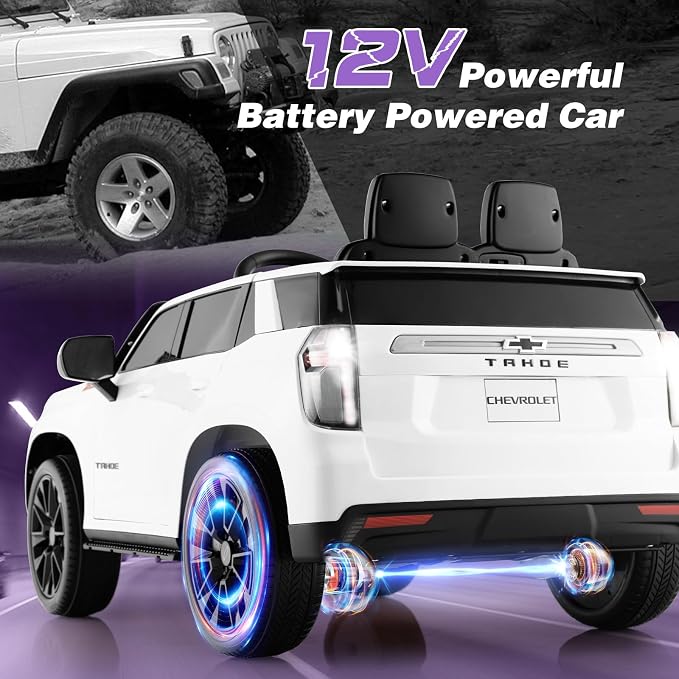 Costzon Ride on Car, 12V Licensed Chevrolet Tahoe Battery Powered Electric - Image 4