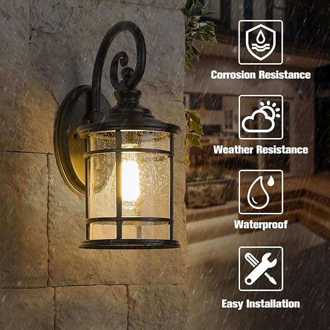 Emliviar Modern Outdoor Wall Lantern - Image 4