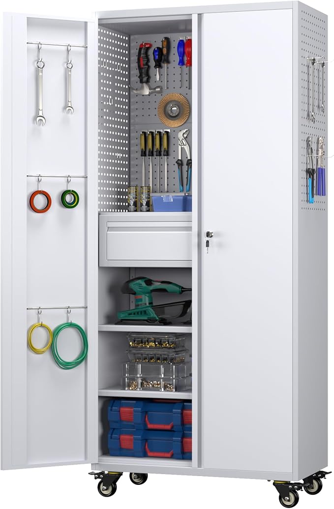 71" Metal Garage Storage Cabinet by SUXXANFurniture