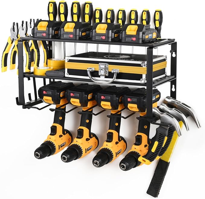 Power Tool Organizer Wall Mount, battery storage rack, Heavy Duty Iron Material - Image 8