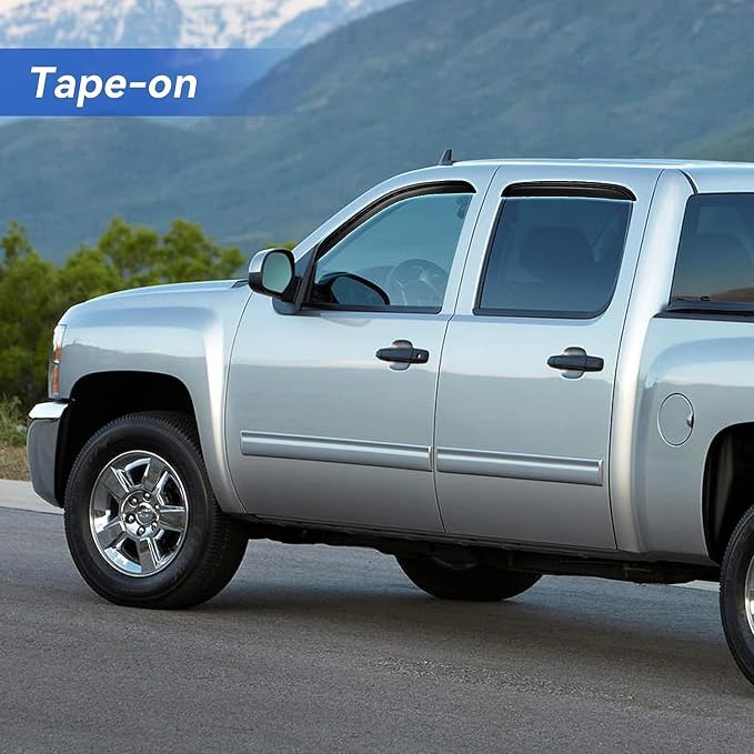 Window Visors Rain Guards for 2007-2013 Chevy Silverado/GMC Sierra - Image 4