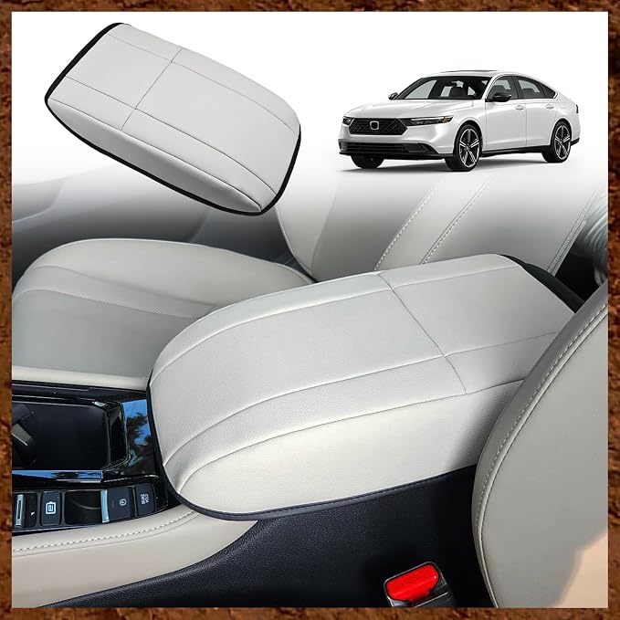Muslogy for Accord 2023-2025 Center Console Cover Armrest Pad Vegan Leather by Muslogy