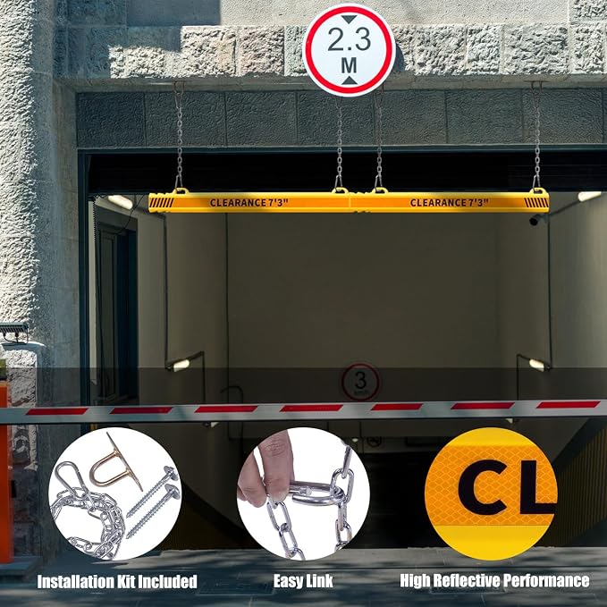 78" Parking Garage Height Clearance Bar - Image 6