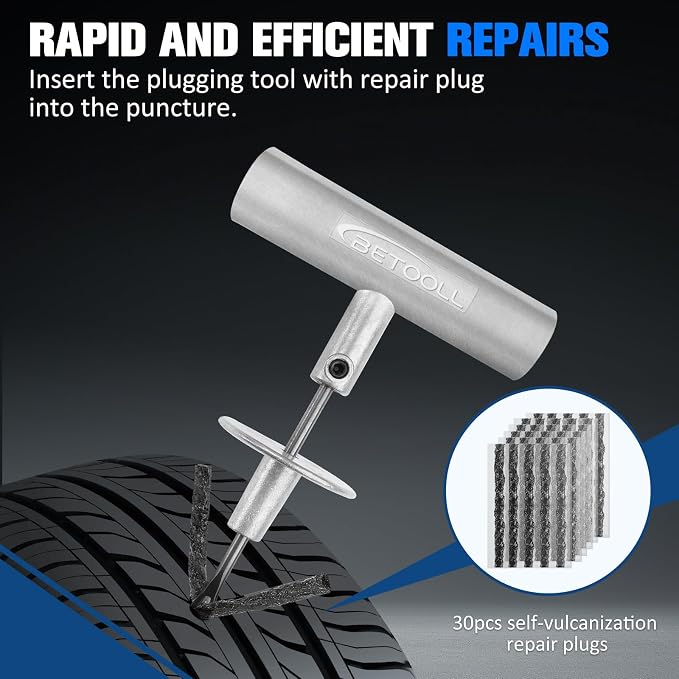 BETOOLL Tire Repair Kit, for car Motorcycle, Golf Cart, Trailer etc. - Image 4