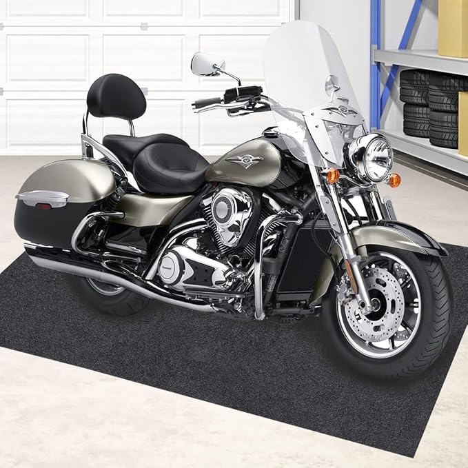 Large Motorcycle Mat Under Car Washable Garage Mats Oil Absorbent Pad Rubber - Image 6