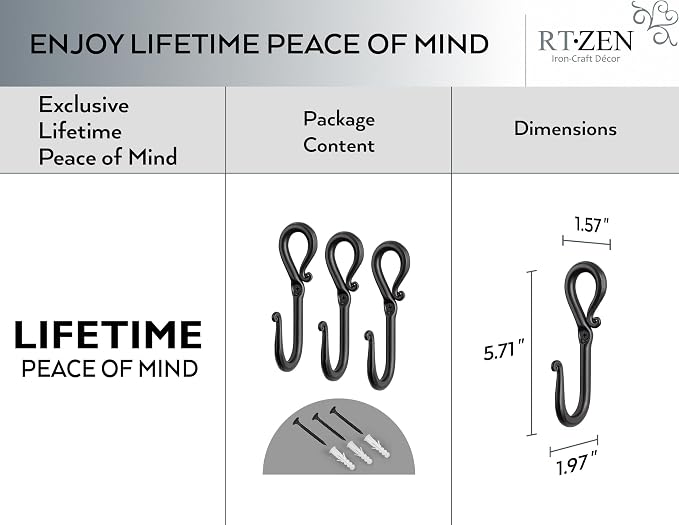 RTZEN Wall Mount Hook Set - Image 4