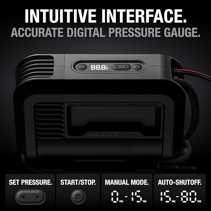 NOCO AIR15: UltraFast 15A Tire Inflator - 12V Portable Air Compressor Pump - Image 6