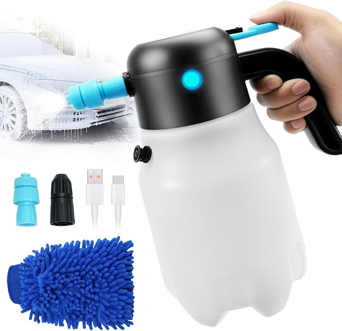 Electric Foam Sprayer Car Wash, 60PSI Foam Sprayer Auto Pressurized by SideKing
