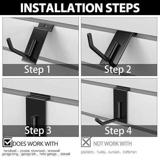 3-H Slatwall Accessories 30 Pack, 2 Inch Slatwall Hooks & Hangers, Heavy Duty - Image 7