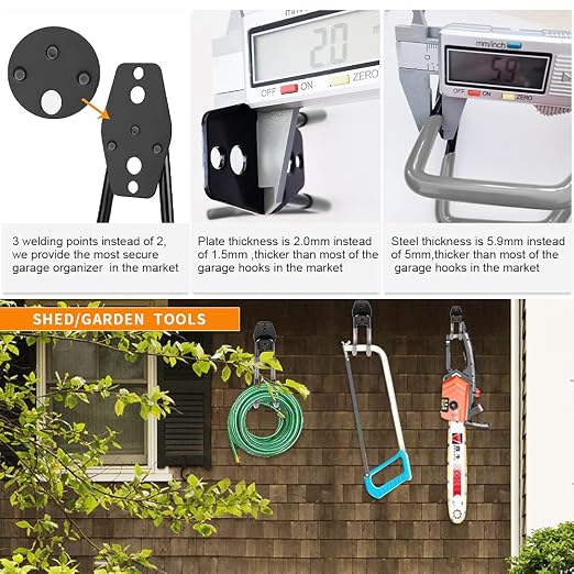 3-H Heavy Duty Garage Hooks - Image 2