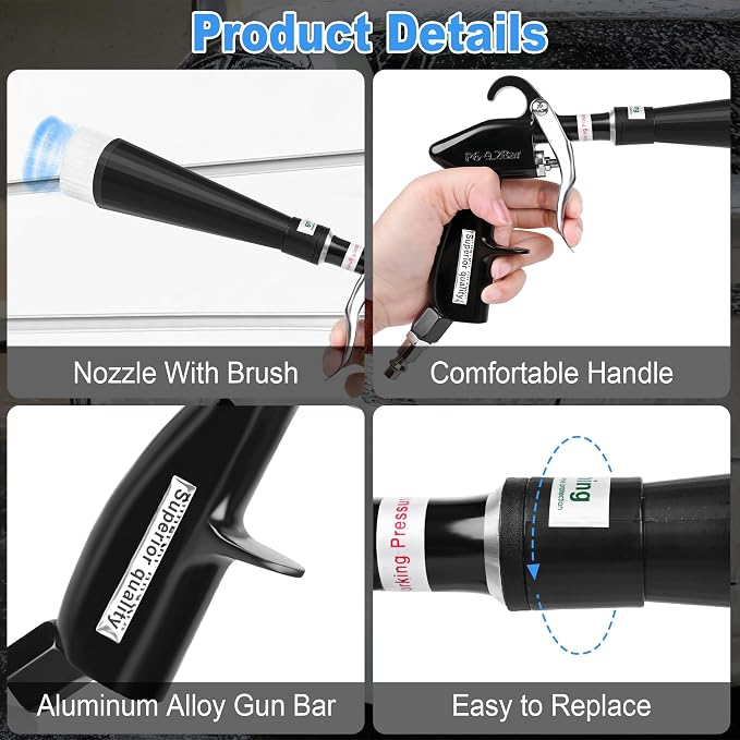 Air Blow Gun Car Detailing Dry Cleaning Gun High Pressure Cleaning Tool - Image 4