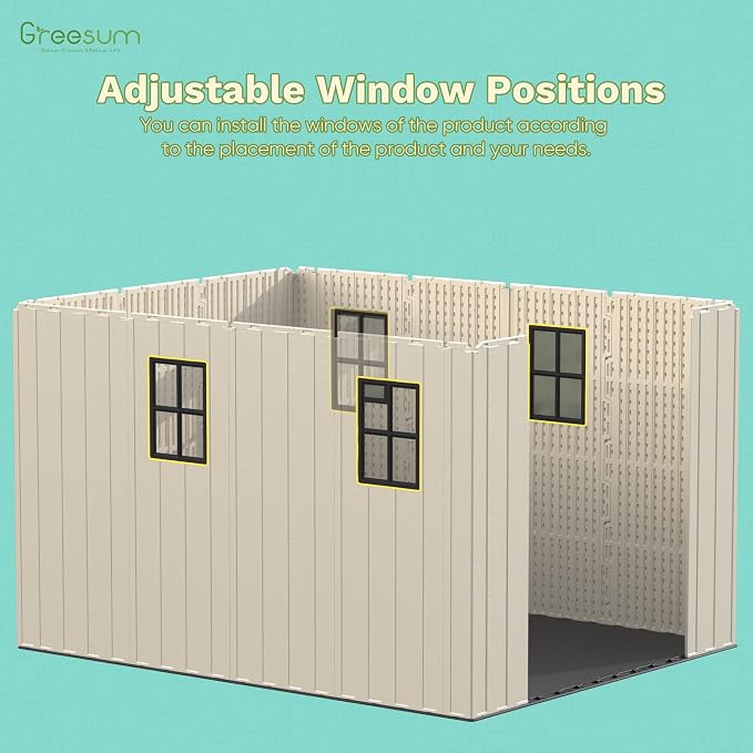 Greesum 8×12 FT Plastic Outdoor Storage Shed - Image 6