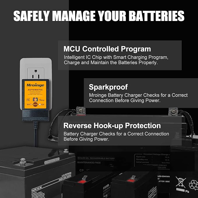 MBC016, 6V / 12V 1A Fully Automatic Trickle Battery Charger/Maintainer - Image 4