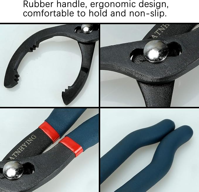 Large Oil Filter Pliers, Universal Oil Filter Removal Tool No Slipping - Image 4