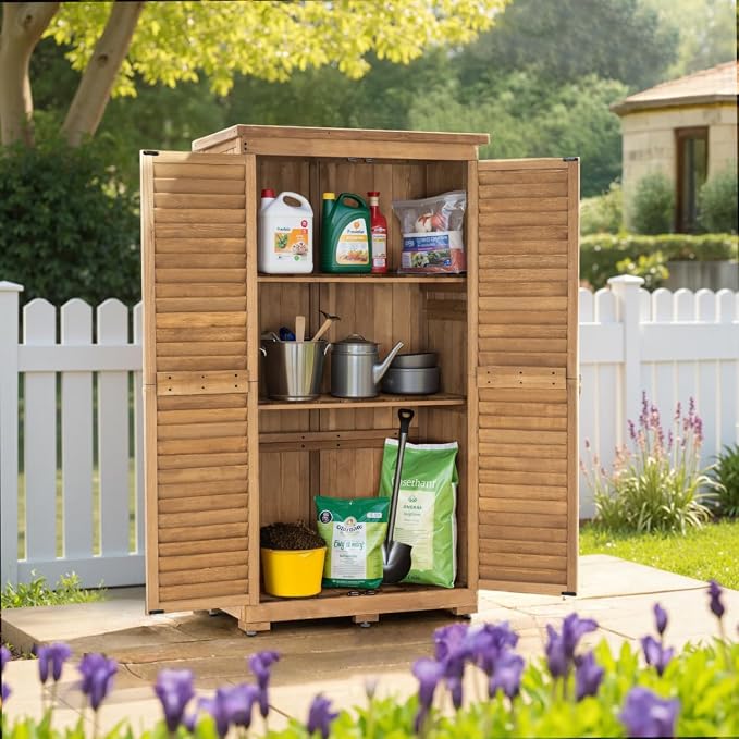 MCombo Outdoor Storage Cabinet, Garden Storage Shed, Outside Vertical Shed - Image 2