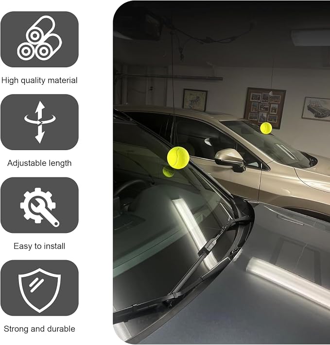 2PCS Garage Tennis Ball Parking Aid, Precise Car Stop Indicator - Image 3