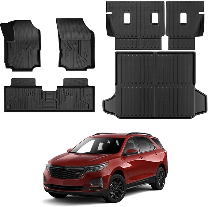 Floor Mats Set Cargo Liner and Backrest Mat by GALVAGNITE