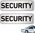 2 Pcs Security Officers Magnetic Signs Heavy Duty Reflective Security Sign by Skyygemm