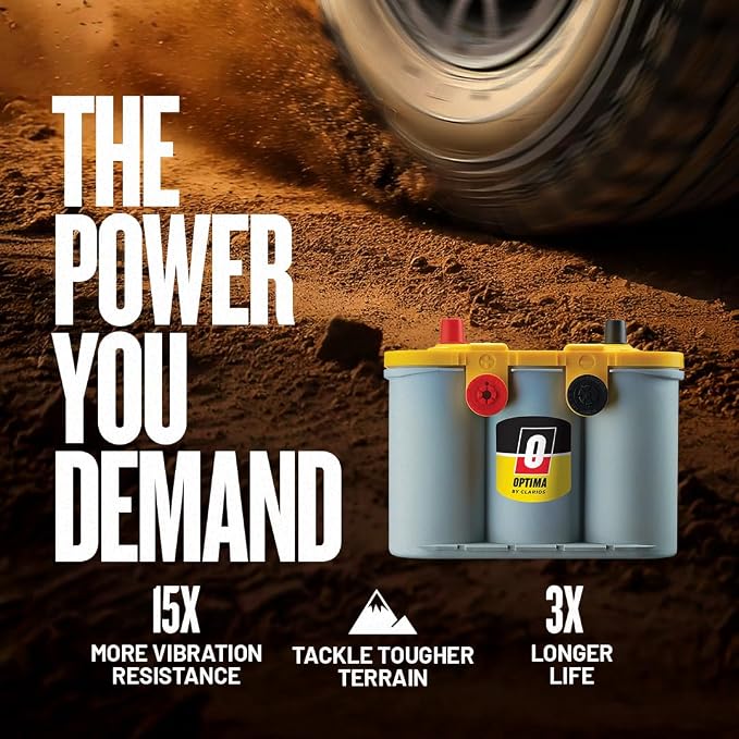 OPTIMA Batteries High Performance D34/78 YellowTop Dual Purpose Sealed AGM Car - Image 6