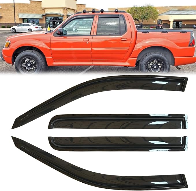 4pcs Original Shatterproof in-Channel Style Window Rain Guards Shield Side Wind - Image 2