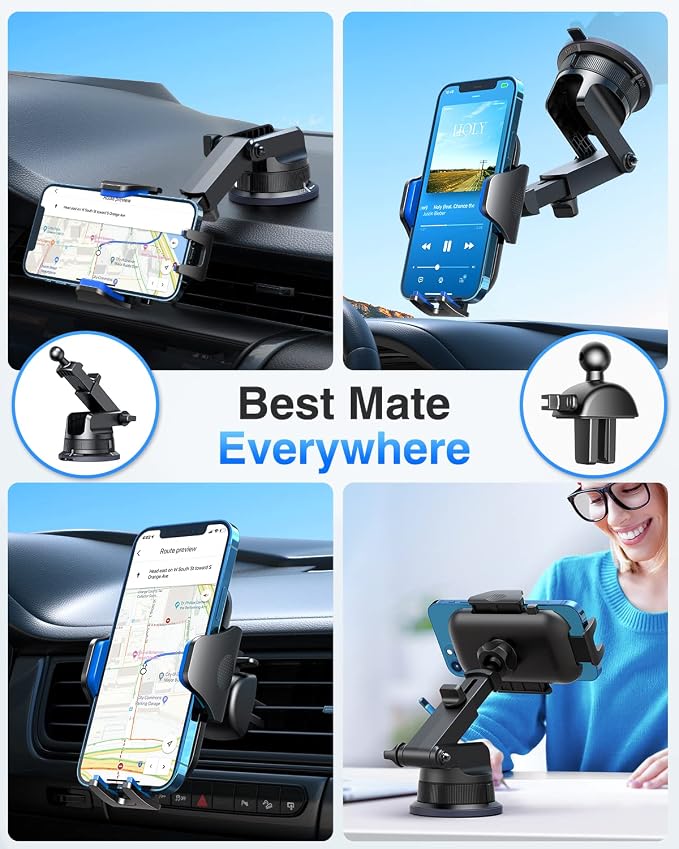 VANMASS Universal Car Phone Mount Dashboard Phone Holder, Handsfree Windshield - Image 4
