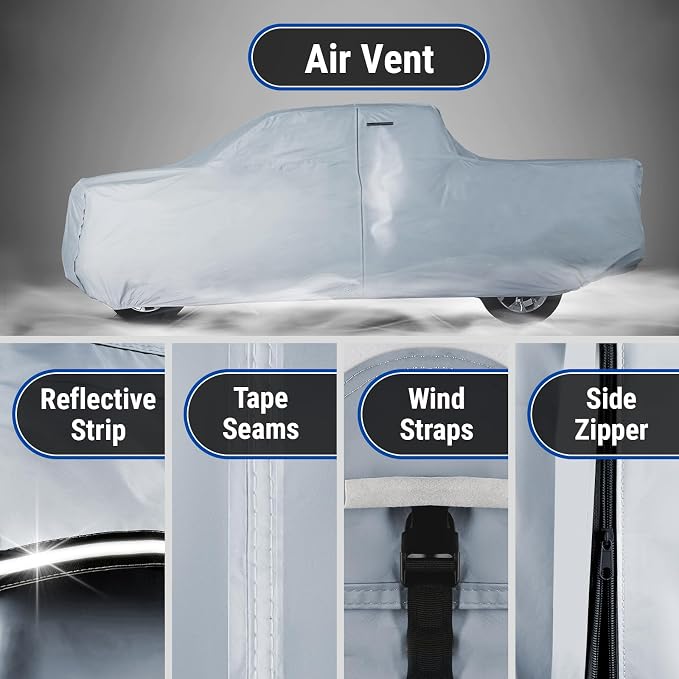 iCarCover Fits 1992-1996 F-150 Extended Cab, 8.0 ft Long Bed Ford Truck Cover - Image 5