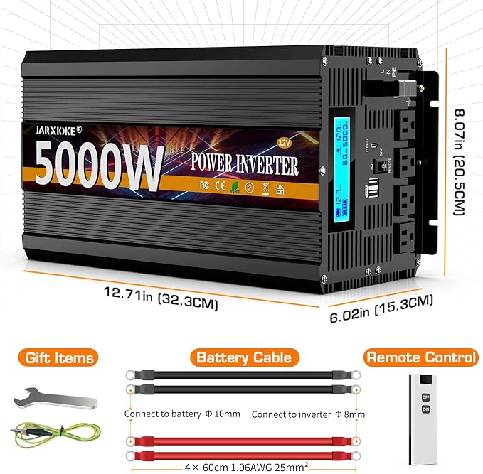 5000 Watt Power Inverter 12V DC to 110V 120V Converter - Image 7
