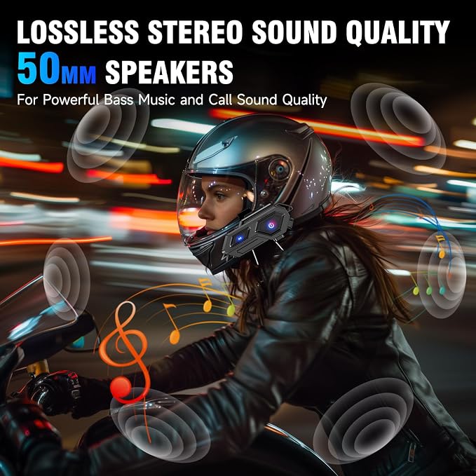 Motorcycle Bluetooth Headset, C8 Helmet Bluetooth Headset - Image 8