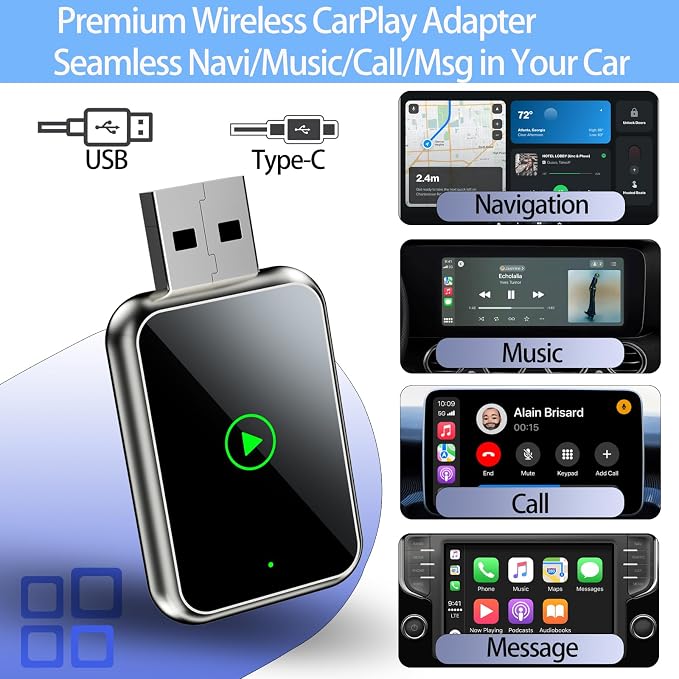 Wireless CarPlay Adapter for iPhone, Easily Upgrade Wired to Apple CarPlay - Image 4