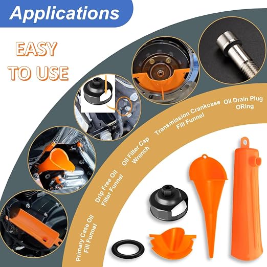 Oil Change Tool Kit for Harley Davidson Accessories, Oil Filter Wrench - Image 4